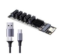 ZBIianxer Scheda espansione 3.0 5 in 1 con Ingresso USB A e Tipo C per Computer Laptop espansore per Disco Rigido Desktop Nas