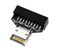 ZBIianxer USB 3.0 19Pin 20Pin A USB C Intestazione Adattatore Verticale TypeE Conversione Per schede madri