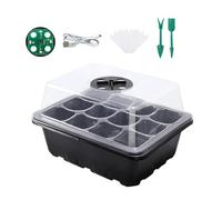 ZBIianxer Vassoio di avviamento per piante con luce a LED e scomparti ventilati, scatola di coltivazione, forniture da giardino di casa, contenitore per la crescita