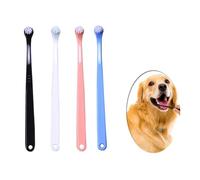 ZBJBinCH Kit spazzolino da denti per cani e gatti di piccola taglia, con testa morbida, 4 pezzi, per cani e gatti di piccola e grande taglia