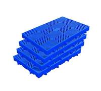 ZBJDX 4 Pezzi di Pallet Leggeri da Pavimento, Pallet in Plastica Blu Twill, Griglia per Pallet di Stoccaggio per Interni Ed Esterni, per Supermercati, Garage E Magazzini,60 * 40cm
