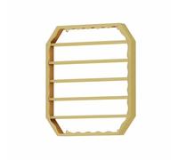 ZBJDX Espositore per Smalti per Unghie con Motivo Esagonale Ondulato, Mensola A Muro in Metallo, Bottiglie di Smalto, Deposito di Bottiglie di Profumo per Saloni di Bellezza,d'oro,A