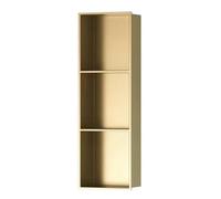ZBJDX Nicchia per Doccia A 3 Ripiani, Mobiletto da Bagno da Incasso in Acciaio Inossidabile, Mobile TV per Soggiorno con Parete Divisoria - Decorazione da Parete,d'oro
