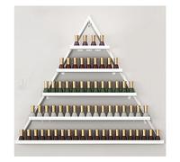 ZBJDX Porta Smalto per Unghie, Scaffale per Smalto per Unghie in Metallo, Scaffale da Parete per Bottiglie di Smalto per Unghie, Espositore Triangolare per Salone, Casa (4 Colori),Bianca