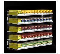 ZBJDX Supporto per Organizer per Sigarette in Acrilico, Espositore per Sigarette con Spingitore Automatico di Sigarette, Scaffale per Vendita al Dettaglio di Sigarette per Negozi,5 Layers,11 Columns