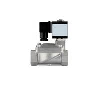 ZBJGBUIA Elettrovalvola a Membrana Pilota da 1/2"-2" DN15-DN50 Elettrovalvola in Acciaio Inossidabile DC12V 24V AC110V 220V for Acqua Olio Aria(NPT-220V,DN25)