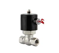 ZBJGBUIA Elettrovalvola for Vapore in Acciaio Inossidabile ad Alta Temperatura da 1/2" normalmente Chiusa, Filettatura Femmina a 2 Vie, elettrovalvole 220 V 24 V 12 V(110VAC)