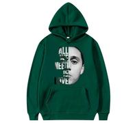 ZBJZUIMEI Hoodie con Cappuccio da Uomo Rapper di Moda Grafica Felpe Stampate Donne Casual Harajuku Tracce Seta-6-xxl