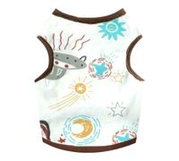 ZBJZUIMEI Vestiti per Cani Camicia per Cani per Cani di Piccola Taglia Gatti Carini Cartone Animato Stampa Cucciolo Topi Canotte Topchette Morbide-dirigibile-XS