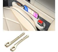 ZblLan Riempitivo per Fessure del Sedile Auto per Volvo V40 / V50 / V60 / V70 / V90 / XC40 / XC60 / XC70 / XC90, Organizer per Spazio Auto, Organizer per Sedile Auto con Vano Portaoggetti,- Beige