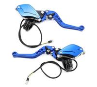 ZBLNKZNGKA Leva Frizione Moto Cilindro Principale del Freno del Motociclo Alluminio 7/8 "22mm Leva della Maniglia Idraulica Sinistra Destra Universale per Moto Leva Freno(Blue)