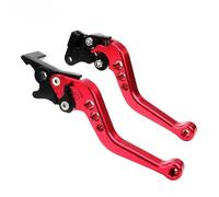 ZBLNKZNGKA Leva Frizione Moto Maniglia del Freno della Frizione del Motociclo Universale da 22 Mm Leva A Mano Regolabile con Clacson Modificato Moto Leva Freno(Red Disc Brake)