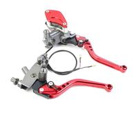 ZBLNKZNGKA Leva Frizione Moto per Msx125 per Msx 125 7/8 "22 Mm Maniglie Regolazione Freno Manubrio Leve Cilindro Principale Frizione Idraulica Moto Leva Freno(Red AB 1 Pair)