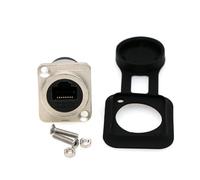 ZBLZGP Adattatore RJ45 a pannello, modulo di tipo D, categoria 6, rete CAT6 Gigabit, dritto, cavo di rete RJ45 per trasmissione del segnale multimediale (D-CAT6, argento)