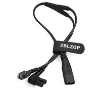 ZBLZGP Cavo di alimentazione AC IEC320 C8 a 2 X C7 Y, figura IEC 8 maschio a 2 femmine, cavo di alimentazione AC 1 in 2 uscite, per monitor altoparlanti (C8-2x C7, angolo retto)