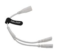 ZBLZGP Cavo di alimentazione AC IEC320 C8 a 2 X C7 Y, figura IEC 8 maschio a 2 femmine, cavo di alimentazione AC 1 in 2 uscite, per monitor altoparlanti (C8-2x C7, bianco)