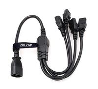 ZBLZGP Cavo di alimentazione IEC 320 C14 maschio a 4XC13 femmina, C14 a 4 x C13 UPS/PDU Y Type Splitter cavo di alimentazione, 250V/10A (C14-4xC13 60cm)