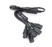 ZBLZGP Cavo di alimentazione IEC 320 C14 maschio a 6XC13 femmina, C14 a 6X C13 UPS/PDU, cavo di alimentazione splitter tipo Y, 250 V/10 A (C14-6 x C13 60 cm)