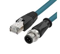 ZBLZGP Cavo Ethernet M12 D-Code a RJ45, 1 m, 24AWG CAT5e SFTP IP67, ad alta flessibilità per robot, servomotore, encoder, Profinet ed EtherCAT