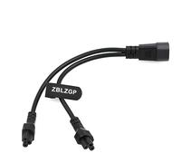 ZBLZGP Cavo sdoppiatore da C14 a 2XC5, cavo adattatore splitter singolo IEC 320 C14 maschio a doppio C5 femmina, cavo adattatore splitter a Y per display host del computer, 30 cm