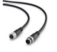 ZBLZGP Cavo vuoto femmina a gomito industriale M12 A a 8 pin, angolo di 90 gradi, rame intrecciato 24AWG, impermeabile IP67, per collegamento attuatore e unità di controllo, 3 m