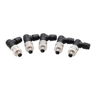 ZBLZGP Connettore cavo M8 a 4 pin maschio con codifica A maschio tipo di assemblaggio connettore impermeabile M8 accoppiamento filettato adattatore spina in plastica wireless confezione da 5