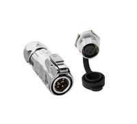 ZBLZGP Connettore impermeabile in metallo LP12, nucleo in ottone a 4 pin con placcatura in nichel, antivibrazione per sensori di macchinari pesanti
