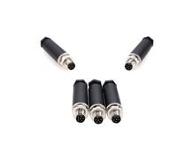 ZBLZGP Connettore impermeabile M8 a 6 pin, interruttore di prossimità, sensore di prossimità, 8 mm, per assemblaggio sul campo, codice A, 6 pin, facile connessione, confezione da 5