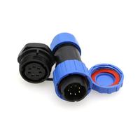 ZBLZGP Connettore impermeabile TY20 a 7 poli, 5A, per il montaggio del pannello, senza saldatura, rapidamente separabile, pressato a vite, dado posteriore, spina