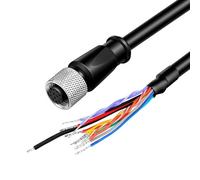 ZBLZGP DataMan 260 Reader Cavo seriale IO Cavo di alimentazione M12 A-Code 12 pin femmina connettore cavo per COGNEX Industrial CCBL-05-01 Vision Camera (3M)