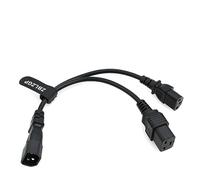 ZBLZGP IEC320 C14 - Cavo di alimentazione maschile a 3 poli, adattatore CA a C13 + C19, Y spina femmina cavo di alimentazione per computer portatili, lampade da scrivania, altoparlante, monitor LCD,