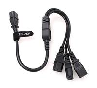 ZBLZGP Prolunga cavo di alimentazione IEC 320 C14 maschio a 3XC13 femmina tipo Y, cavo di alimentazione splitter, 250 V/10 A (C14-3 x C13 60 cm)