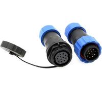 ZBLZGP SD20 Spina impermeabile IP68 LED Cavo di alimentazione Spina Zoccolo Filo Montaggio a pannello elettrico Connettore a saldare (Spina diretta, 12 Pin)