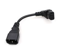 ZBLZGP Singolo maschio C14 ad angolo femmina C13 corto potere IEC 320 cavo di prolunga cavo adattatore (dritto C14 ad angolo C13)