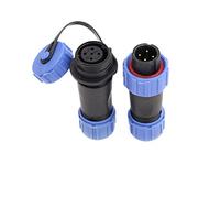 ZBLZGP SP13 spina impermeabile IP68 con cappuccio per montaggio a pannello placcato oro per segnale di alimentazione di apparecchiature industriali (4 pin, coppia maschio e femmina)