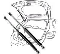 ZBMDTHEF 2 Pezzi Molle A Gas per Bagagliaio per Dacia Jogger 2021-2024, Portellone Posteriore Baule Pistoni Ammortizzator Barre di Supporto Sollevatore Auto Accessori