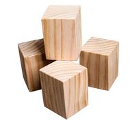 ZBORAVPIX Alzata per mobili, 4 Pezzi Rialzi for mobili Quadrati Rialzi for mobili in Legno massello Rialzi for Letti Resistenti Rialzi for divani Sollevano l'altezza da 3 a 20 cm(15 x 15 x 20cm)
