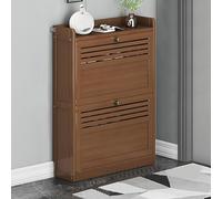 ZBORAVPIX Armadietto scarpiera sottile, Mobiletto portascarpe sottile in legno for ingresso, organizer for scarpe indipendente(20 * 6.7 * 28.3in)