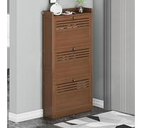 ZBORAVPIX Armadietto scarpiera sottile, Mobiletto portascarpe sottile in legno for ingresso, organizer for scarpe indipendente(20 * 6.7 * 41.3)