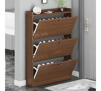 ZBORAVPIX Armadietto scarpiera sottile, Mobiletto portascarpe sottile in legno for ingresso, organizer for scarpe indipendente(27.5 * 6.7 * 41.3in)