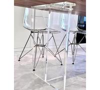 ZBORAVPIX Gambe per tavolo in acrilico trasparente, 2cm Thick Acrylic Table Leg 1 Piece T Shaped Clear (40-70) x75cm(50x75cm (19 3/4x29 1/2"))