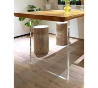 ZBORAVPIX Gambe per tavolo in acrilico trasparente, Acrylic Table Legs Clear 75cm x 40-70cm x 2cm(W 50cm (19 3/4"))