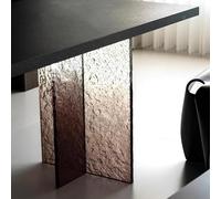 ZBORAVPIX Gambe per tavolo in acrilico trasparente, Acrylic Table Legs T-Shape Replacement Furniture Feet Black 40/50/60x70cm Support 660 Lbs(40x70cm)