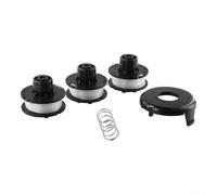 ZBORAVPIX Linea di Bobina per tagliabordi, Confezione da 3 Bobine for decespugliatore da 0,065 Pollici e 30 Piedi con Coperchio e Molla for Vari Modelli