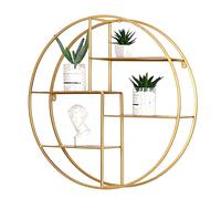 ZBORAVPIX Mensola circolare sospesa Mensole rotonde, Mensole galleggianti rotonde da 50/60/70 cm, mensola espositiva in metallo da parete(60x15x60cm)