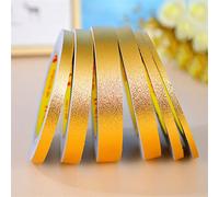 ZBORAVPIX Pannelli Adesivi per pareti e modanature, Self Adhesive Metal Trim Wall Edge Border Strip Multiple Widths Frosted Gold And Silver 82FT(Gold,W: 3cm(1.18inch))