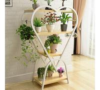 ZBORAVPIX Piantine da Interno Supporto for Piante in Metallo a 4 Ripiani, for Interni ed Esterni, da Giardino, angolare, Nero/Bianco(White)