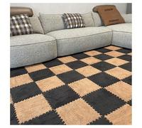 ZBORAVPIX Piastrelle di Pavimento a Schiuma, Confezione da 10 Piastrelle in Schiuma ad Incastro for tappeti Multicolore 30x30 cm 0,4 Pollici(Black+Brown)