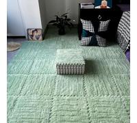 ZBORAVPIX Piastrelle di Pavimento a Schiuma, Confezione da 16 tappetini in Peluche a Incastro, 11,8x11,8x0,23/0,39 Pollici, Multicolore(Green,0.39 inch)
