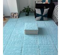 ZBORAVPIX Piastrelle di Pavimento a Schiuma, Piastrelle for Moquette ad Incastro in Schiuma di Peluche, Confezione da 10, 30x30x1 cm, Multicolore(Light Blue)